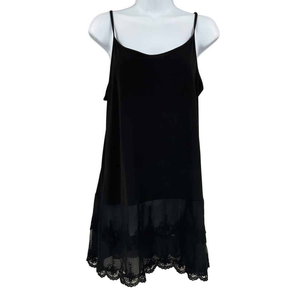 Peekaboo Chic Black Lace Trim Camisole‎ Extender Womens L Whimsigoth Soft Girl